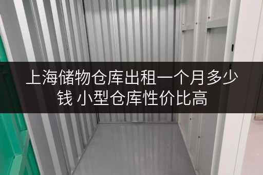 上海储物仓库出租一个月多少钱 小型仓库性价比高