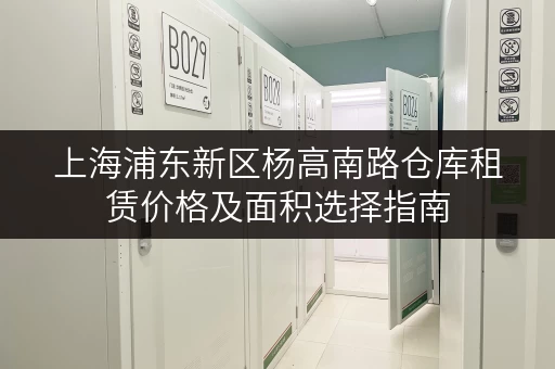 上海浦东新区杨高南路仓库租赁价格及面积选择指南