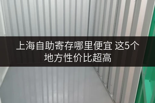 上海自助寄存哪里便宜 这5个地方性价比超高