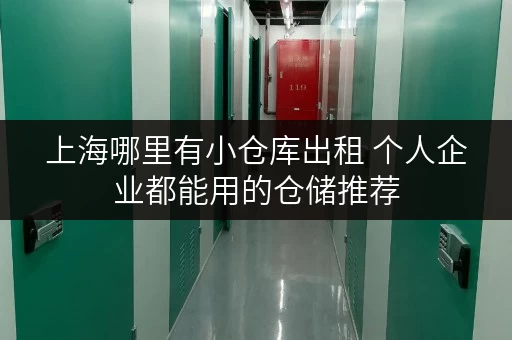 上海哪里有小仓库出租 个人企业都能用的仓储推荐