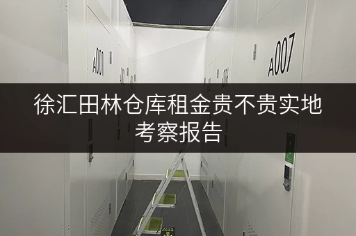 徐汇田林仓库租金贵不贵实地考察报告