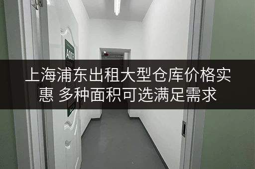 上海浦东出租大型仓库价格实惠 多种面积可选满足需求