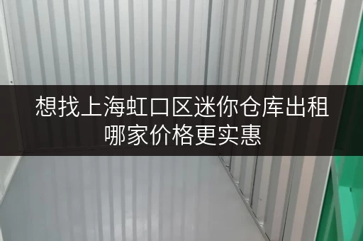 想找上海虹口区迷你仓库出租哪家价格更实惠