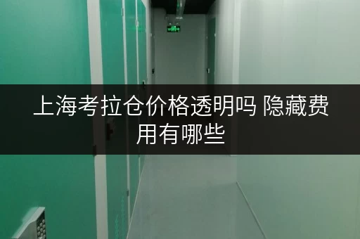 上海考拉仓价格透明吗 隐藏费用有哪些