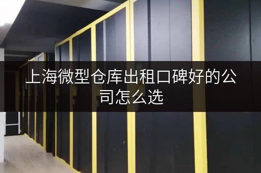 上海微型仓库出租口碑好的公司怎么选 上海微型仓库出租口碑好的公司怎么选