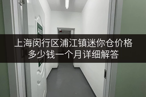 上海闵行区浦江镇迷你仓价格多少钱一个月详细解答 上海闵行区浦江镇迷你仓价格多少钱一个月详细解答