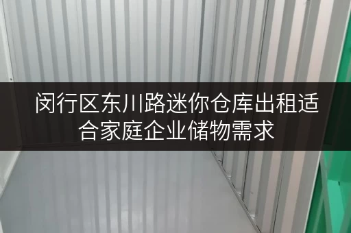 闵行区东川路迷你仓库出租适合家庭企业储物需求