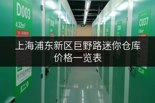 上海浦东新区巨野路迷你仓库价格一览表