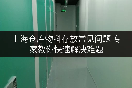 上海仓库物料存放常见问题 专家教你快速解决难题