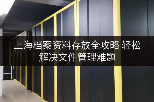 上海档案资料存放全攻略 轻松解决文件管理难题