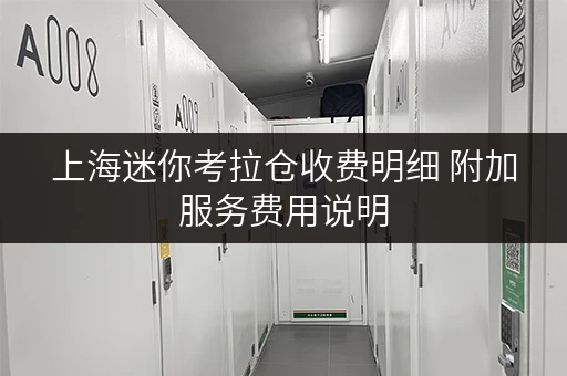 上海迷你考拉仓收费明细 附加服务费用说明