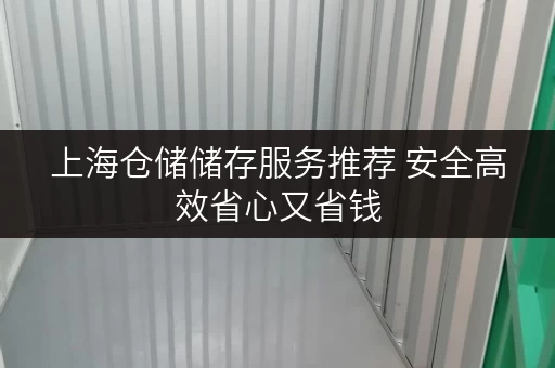 上海仓储储存服务推荐 安全高效省心又省钱