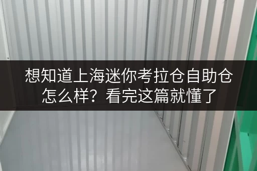 想知道上海迷你考拉仓自助仓怎么样?看完这篇就懂了 想知道上海迷你考拉仓自助仓怎么样?看完这篇就懂了