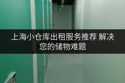 上海小仓库出租服务推荐 解决您的储物难题