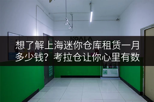 想了解上海迷你仓库租赁一月多少钱？考拉仓让你心里有数