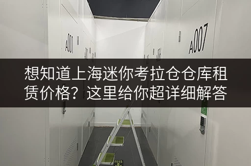 想知道上海迷你考拉仓仓库租赁价格？这里给你超详细解答