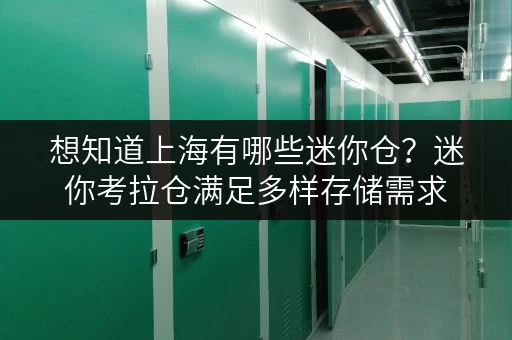 想知道上海有哪些迷你仓？迷你考拉仓满足多样存储需求