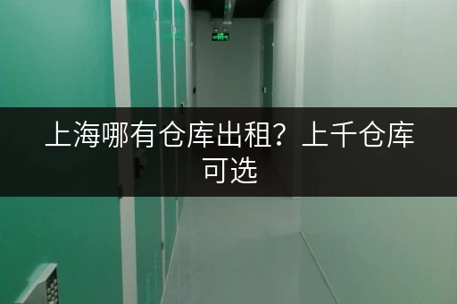 上海哪有仓库出租？上千仓库可选，满足个人企业多样需求
