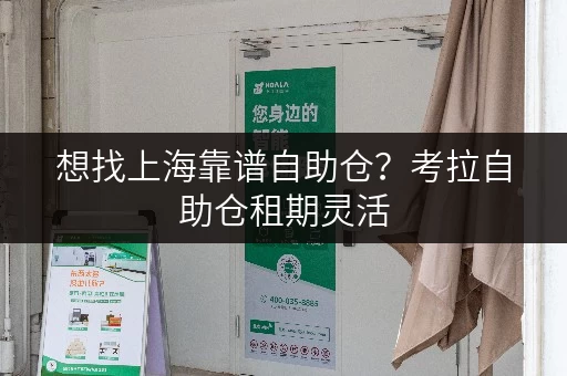 想找上海靠谱自助仓?考拉自助仓租期灵活,服务超贴心 想找上海靠谱自助仓?考拉自助仓租期灵活,服务超贴心