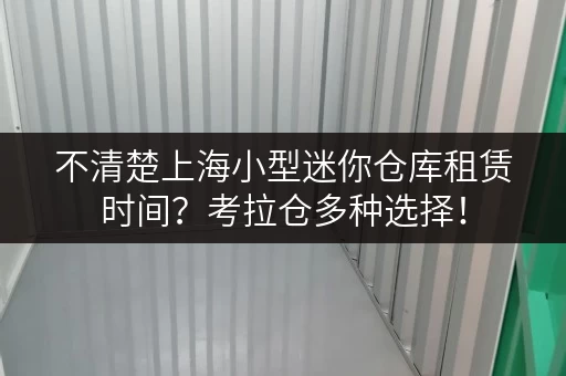 不清楚上海小型迷你仓库租赁时间？考拉仓多种选择！