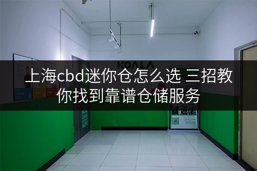 上海cbd迷你仓怎么选 三招教你找到靠谱仓储服务