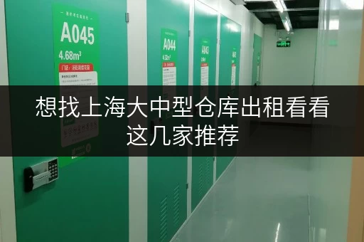 想找上海大中型仓库出租看看这几家推荐
