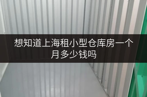 想知道上海租小型仓库房一个月多少钱吗