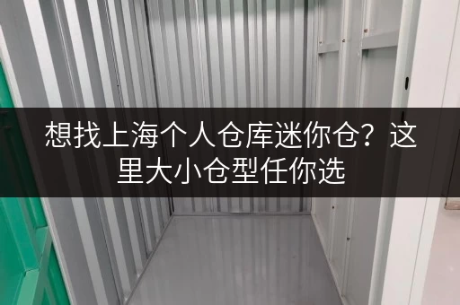 想找上海个人仓库迷你仓？这里大小仓型任你选
