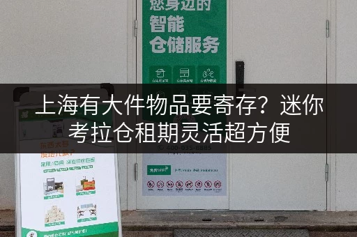 上海有大件物品要寄存？迷你考拉仓租期灵活超方便