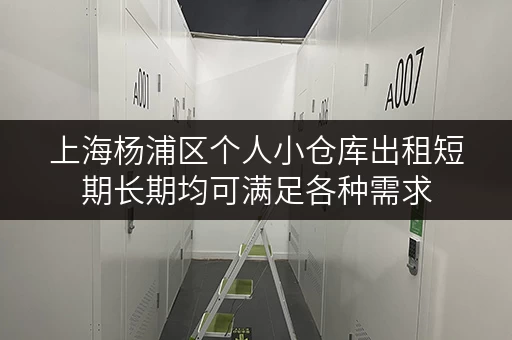 上海杨浦区个人小仓库出租短期长期均可满足各种需求