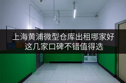 上海黄浦微型仓库出租哪家好 这几家口碑不错值得选