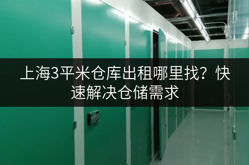 上海3平米仓库出租哪里找?快速解决仓储需求 上海3平米仓库出租哪里找?快速解决仓储需求
