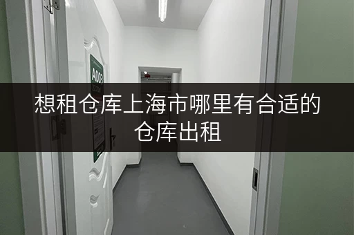想租仓库上海市哪里有合适的仓库出租