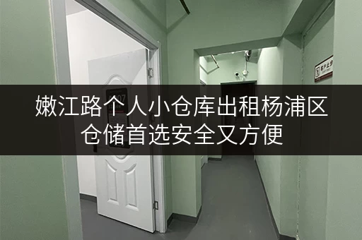 嫩江路个人小仓库出租杨浦区仓储首选安全又方便