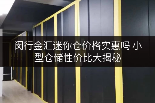 闵行金汇迷你仓价格实惠吗 小型仓储性价比大揭秘 闵行金汇迷你仓价格实惠吗 小型仓储性价比大揭秘