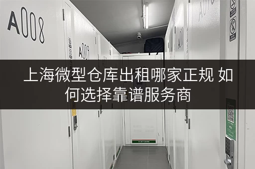 上海微型仓库出租哪家正规 如何选择靠谱服务商