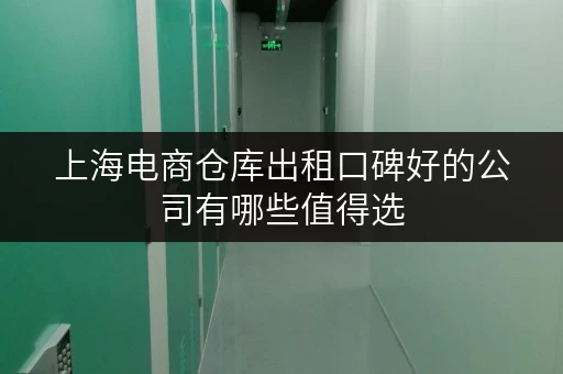 上海电商仓库出租口碑好的公司有哪些值得选 上海电商仓库出租口碑好的公司有哪些值得选