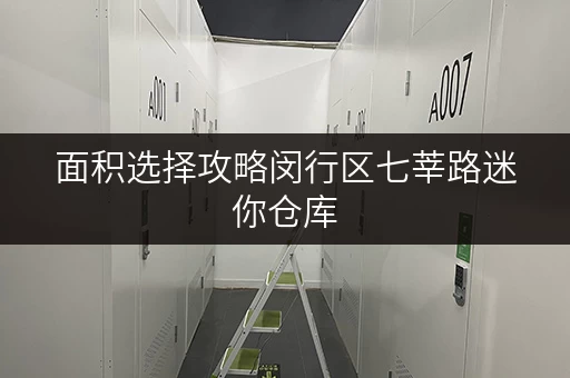 面积选择攻略闵行区七莘路迷你仓库,巧选空间,省心又省力! 面积选择攻略闵行区七莘路迷你仓库,巧选空间,省心又省力!