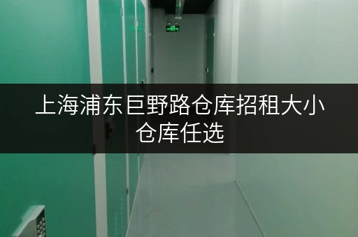 上海浦东巨野路仓库招租大小仓库任选