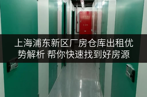 上海浦东新区厂房仓库出租优势解析 帮你快速找到好房源 上海浦东新区厂房仓库出租优势解析 帮你快速找到好房源