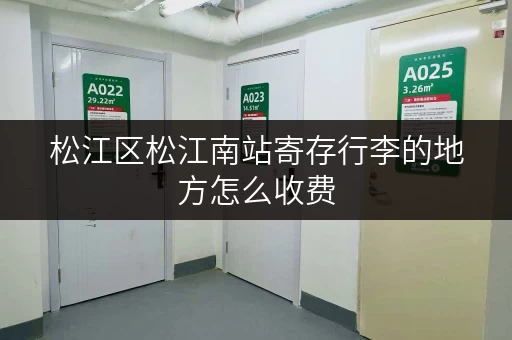 松江区松江南站寄存行李的地方怎么收费