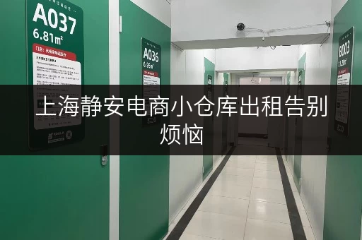 上海静安电商小仓库出租告别烦恼，货物存放更省心的规范解决方案