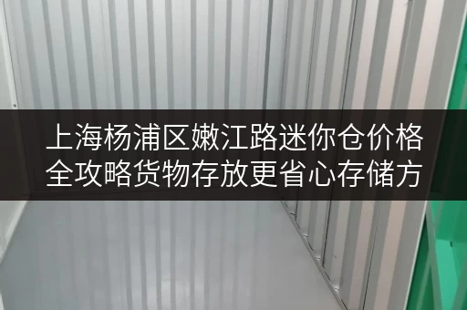 上海杨浦区嫩江路迷你仓价格全攻略货物存放更省心存储方案