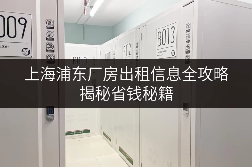 上海浦东厂房出租信息全攻略揭秘省钱秘籍,轻松锁定心仪厂房 上海浦东厂房出租信息全攻略揭秘省钱秘籍,轻松锁定心仪厂房
