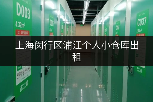上海闵行区浦江个人小仓库出租，释放空间，提升生活品质全攻略