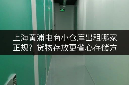 上海黄浦电商小仓库出租哪家正规?货物存放更省心存储方案全解析 上海黄浦电商小仓库出租哪家正规?货物存放更省心存储方案全解析