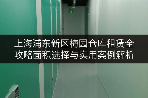 上海浦东新区梅园仓库租赁全攻略面积选择与实用案例解析