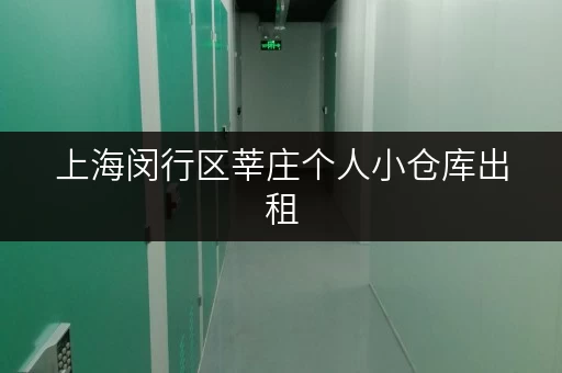 上海闵行区莘庄个人小仓库出租，揭秘省钱攻略