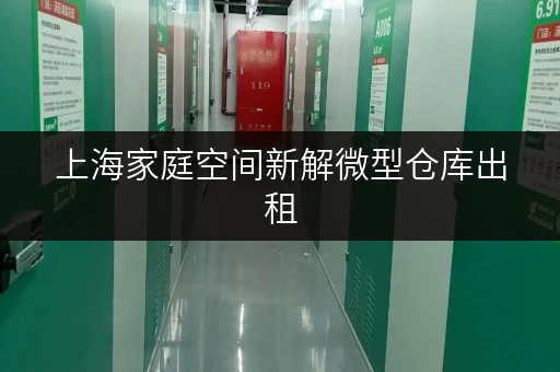 上海家庭空间新解微型仓库出租，释放生活品质