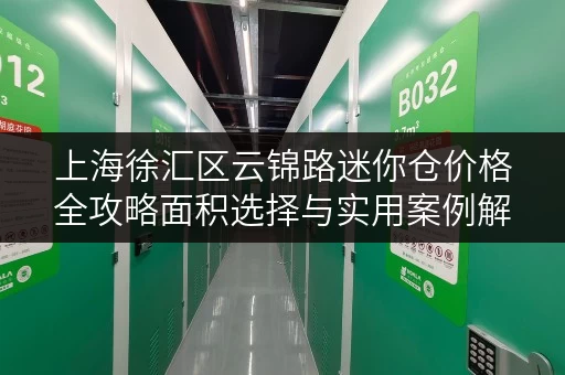 上海徐汇区云锦路迷你仓价格全攻略面积选择与实用案例解析